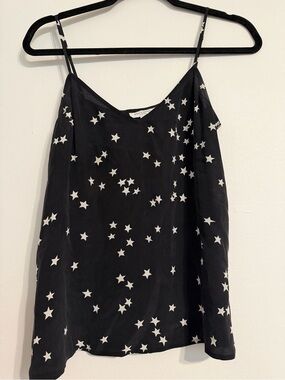 Equipment Black and White Star Print Cami